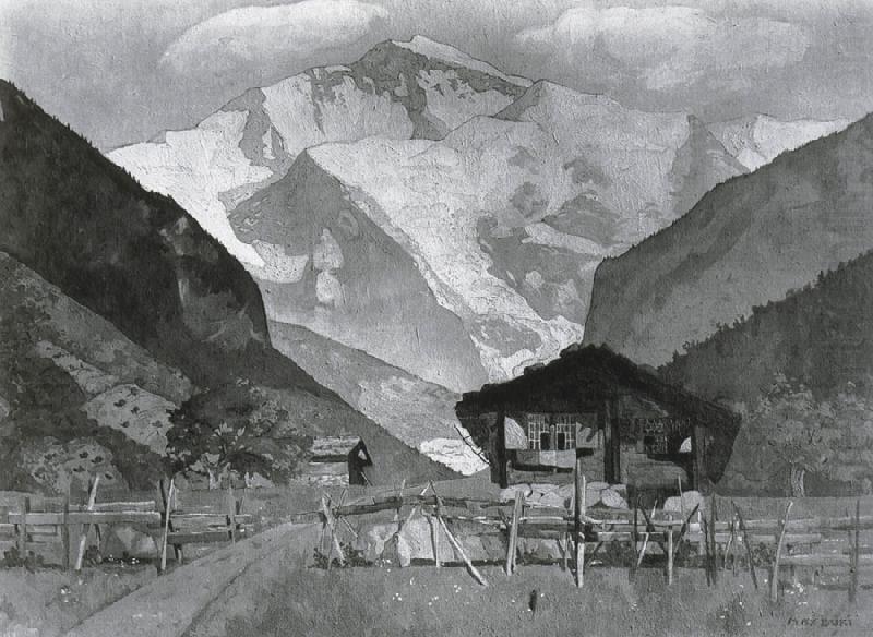 Max Buri Das Lauterbrunnental mit Jungfrau china oil painting image